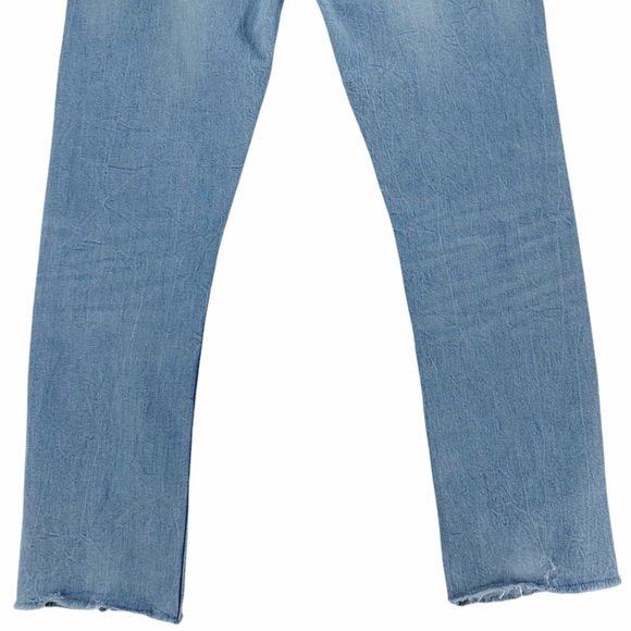 Levi’s 513 Slim Straight Distressed Light Wash Jeans - Picture 10 of 16